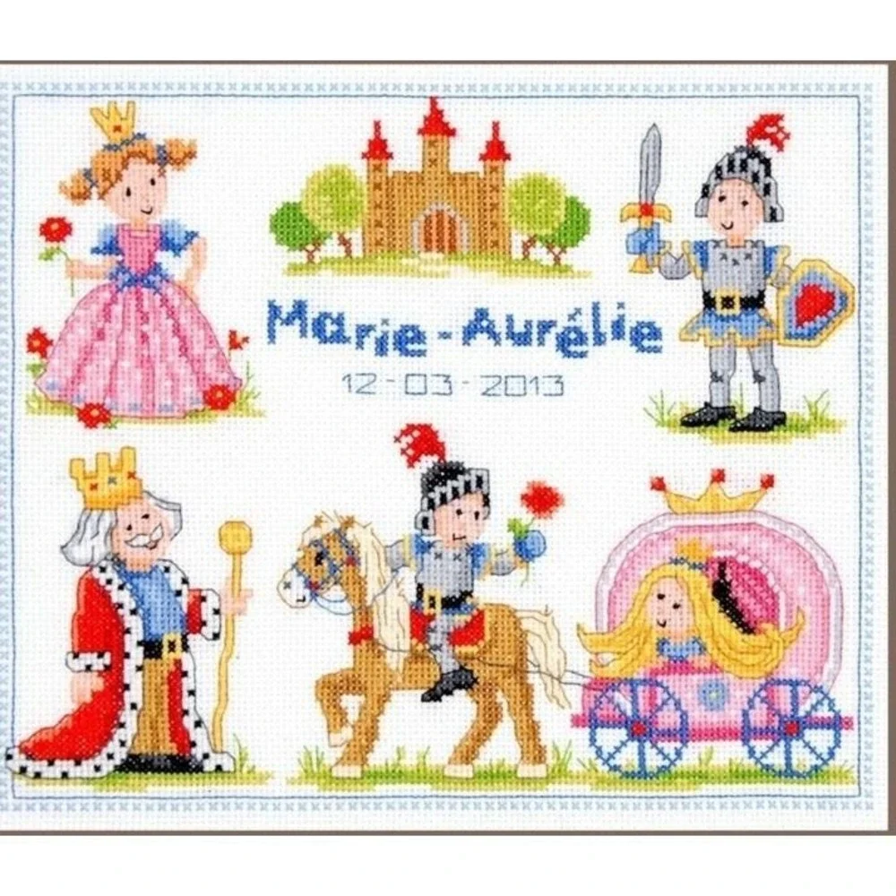 Vervaco Counted Cross Stitch Kit Knights And Princesses‎ 11.2